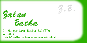 zalan batha business card